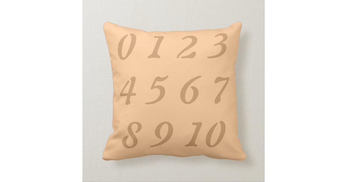 Numeric Numbers 1-10 American MoJo throw Pillow Zazzle