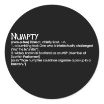 Numpty Round Sticker