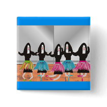 Nun Ballerina Gifts Button