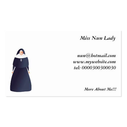 Nun Business Cards (front side)