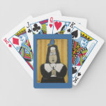 Nun playing cards