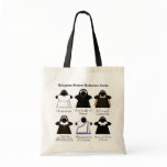 Nun Reference Guide Catholic Meeple tote bag bags