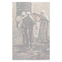 Nun With Donkey By Fattori Giovanni Personalized Stationery