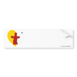 Nunavut Flag Heart Bumper Stickers