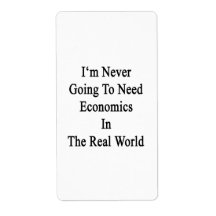Nunca voy a necesitar la economía en el Worl real Etiquetas De Envío