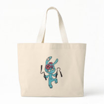 Nunchaku Rabbit Beach Bag by FaunTrooper Nunchaku Rabbit Beach Bag