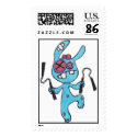 Nunchakudo Rabbit Large Stamps Postage by FaunTrooper Nunchakudo Rabbit Large Stamps Postage