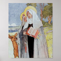 Nuns and a Deer Print