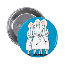 Nuns Gifts "Three Cloistered Sisters" Design Buttons