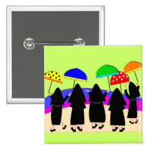 Nuns With Umbrellas "Expecting Rain" Buttons