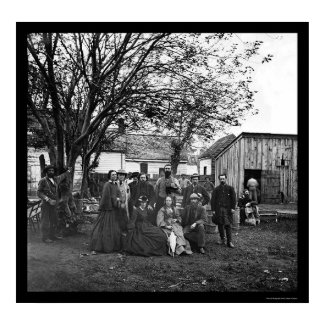 Nurse and Officers of the Sanitary Commission 1864 Print