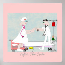 Nurse Art "After The Code" Canvas Art Posters