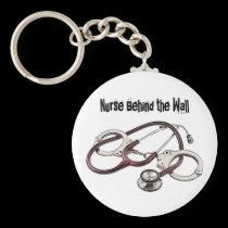 Nurse Behind the Wall Correctional Nurse Keychain