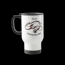 Nurse Behind the Wall White Travel Mug
