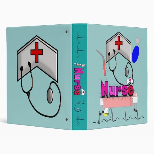 Nurse Binder, Unique Design for Nurses Vinyl Binders Zazzle