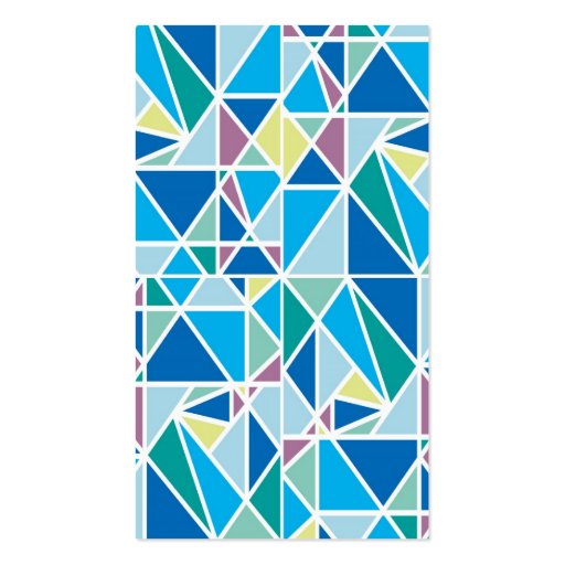 Nurse - Blue Abstract Geometry Business Cards (back side)