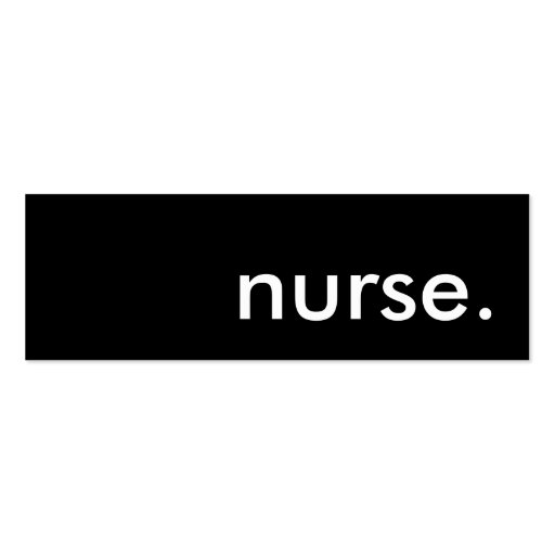 nurse.. business card (front side)