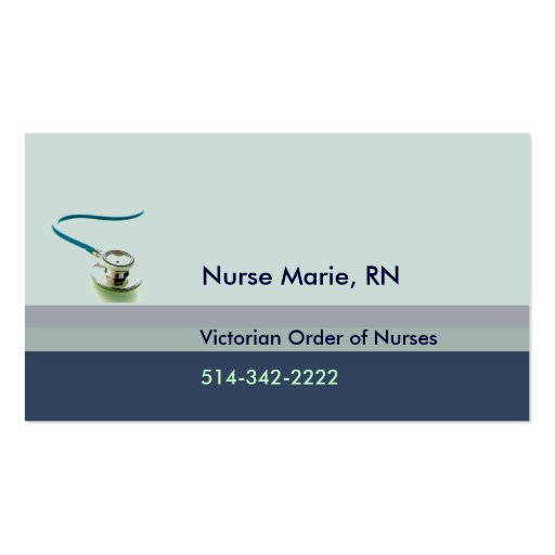 Nurse Business Card (front side)