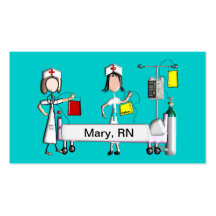 Nurse Business Cards Hospital Scene