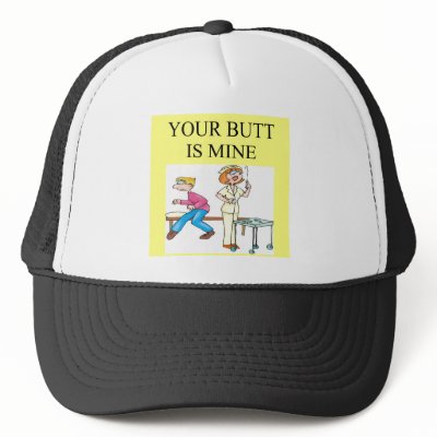 nurse butt joke trucker hat by jimhartley