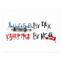 Nurse by day, Vampire by night Postcards
