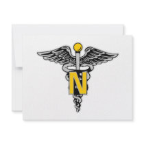 Nurse Caduceus invitations