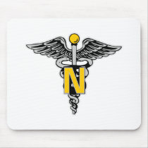Nurse Caduceus Mousepads