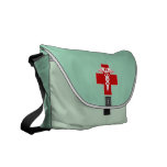 Nurse Caduceus Scrubs Green Courier Bags