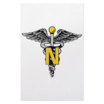 Nurse Caduceus Personalized Stationery