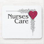 nurse care heart mouse pads