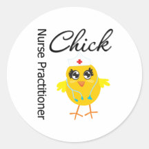 Nurse Career Chick Nurse Practitioner Round Sticker