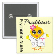 Nurse Chick v2 Psychiatric Nurse Practitioner Buttons