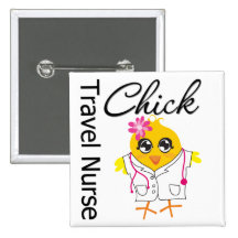 Nurse Chick v2 Travel Nurse Buttons