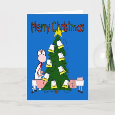 Nurse Christmas Design "Merry Christmas" cards