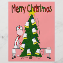 Nurse Christmas Design "Merry Christmas" Full Color Flyer