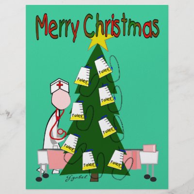 Nurse Christmas Design "Merry Christmas" letterhead