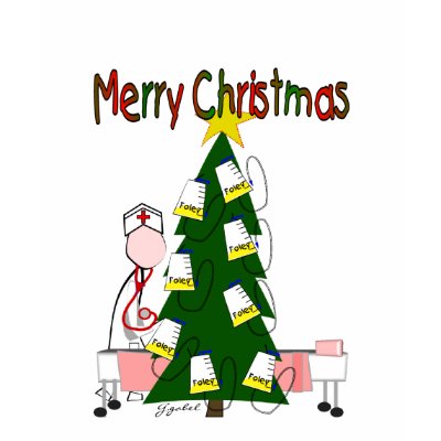Nurse Christmas Design "Merry Christmas" t-shirts