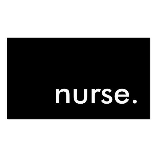 nurse. (color customizable) business cards (front side)