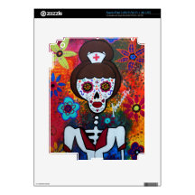 NURSE DAY OF THE DEAD IPAD SKIN