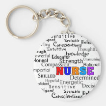 Nurse Describing Words Gifts Keychains