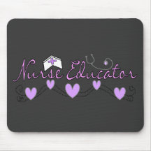 Nurse Educator Pink Hearts Design Mousepad