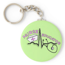 Nurse Educator QRS and Nurse Cap Design Key Chain