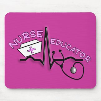 Nurse Educator QRS and Nurse Cap Design mousepad
