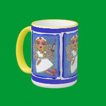 Nurse Fairy - nursing mug of caring by folkartblonde Nurse Fairy - nursing mug of caring