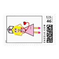 nurse girl PINK DRESS postage by gailg1957 nurse girl PINK DRESS postage