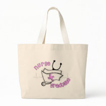 Nurse Graduate Gifts (Cap and Stethoscope Design) Canvas Bags