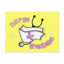 Nurse Graduate Gifts (Cap and Stethoscope Design) Post Cards