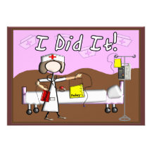 Nurse Graduation Invitations "I Did It!!"