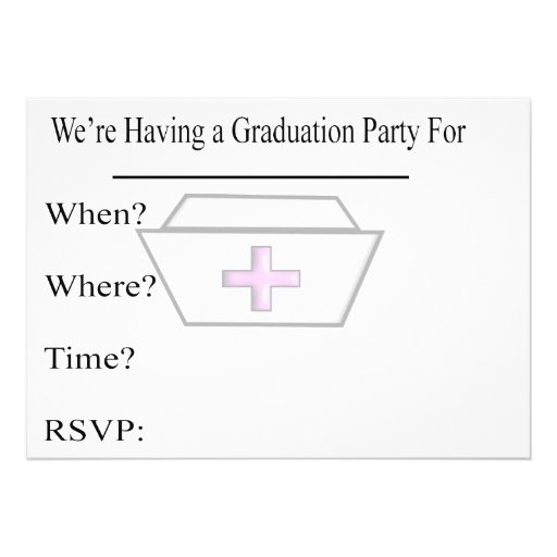 Nurse Graduation Invitations "I Did It!!"