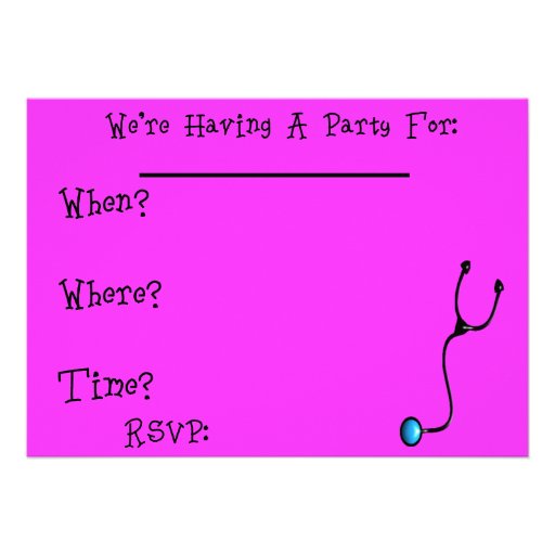Nurse Graduation Party Invitations